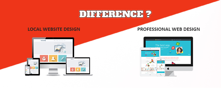 Difference between local or professional web design services?