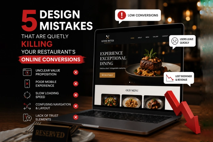 5 Design Mistakes That Are Quietly Killing Your Restaurant’s Online Conversions
