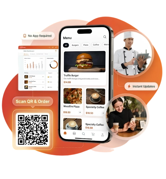 Online digital menu creator for restaurants and cafes