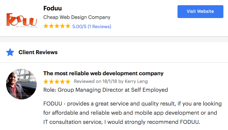client review foduu webdesign company